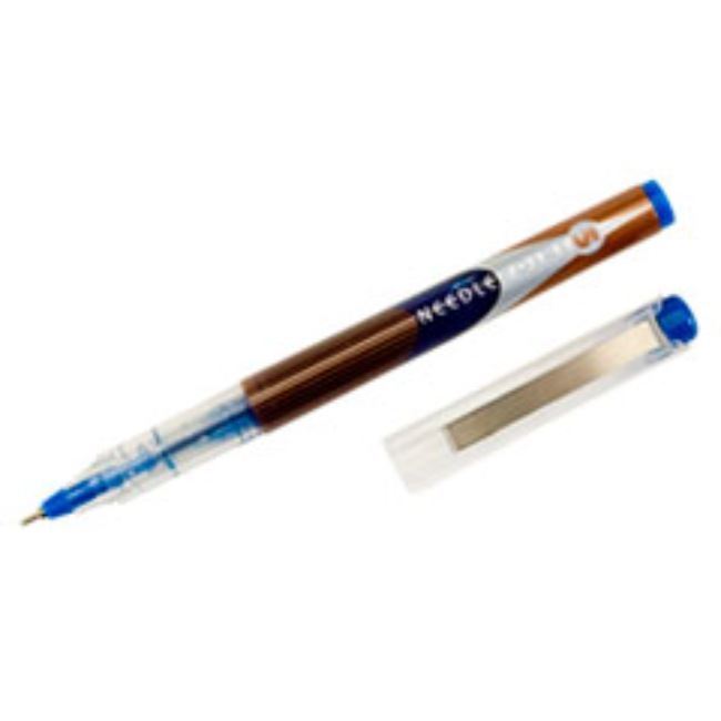 LIQUID MAGNUS INK ROLLER BALL STICK PEN, BLUE INK, NEEDLE (5 DOZEN PER PACK)