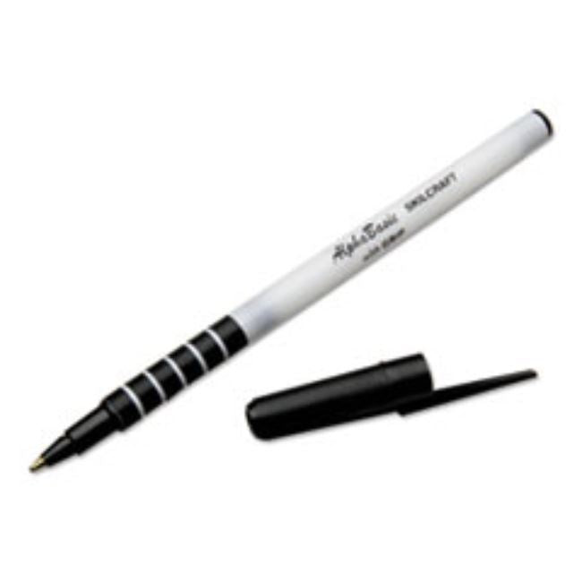 ALPHABASIC BALLPOINT STICK PEN W/GRIP, BLACK INK, MEDIUM (15 DOZEN PER PACK)
