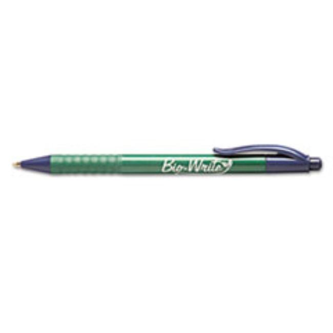 BIO-WRITE BALLPOINT RETRACTABLE PEN, BLUE INK, MED. (5 DOZEN PER PACK)