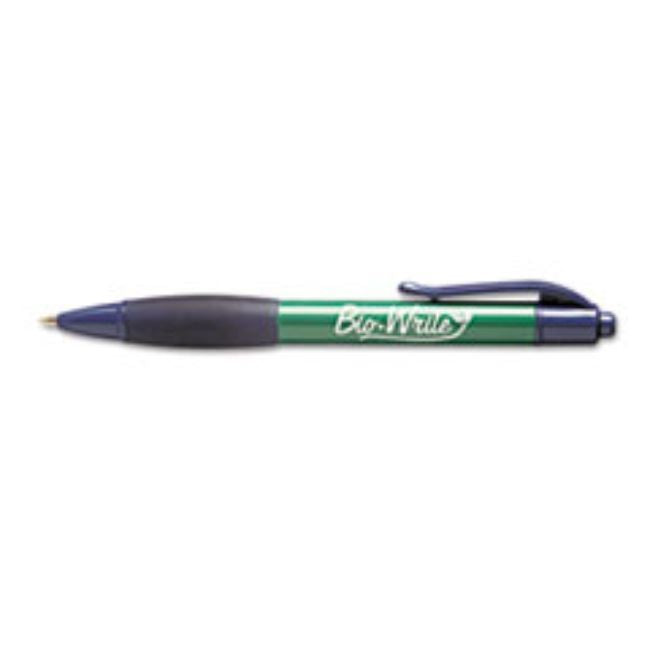 BIO-WRITE RETRACTABLE PEN W/RUBBER GRIP, BLUE INK, MEDIUM (5 DOZEN PER PACK)