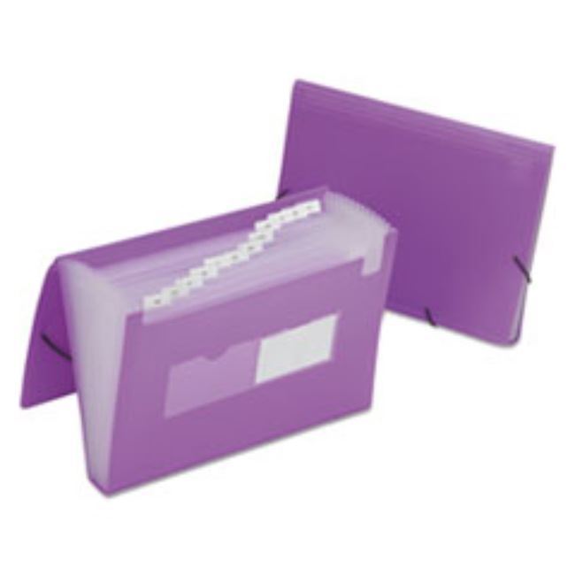 EXPANDING FILE FOLDERS/STORAGE BOX,13X9 1/2,PURPLE, 12CT/PACK
