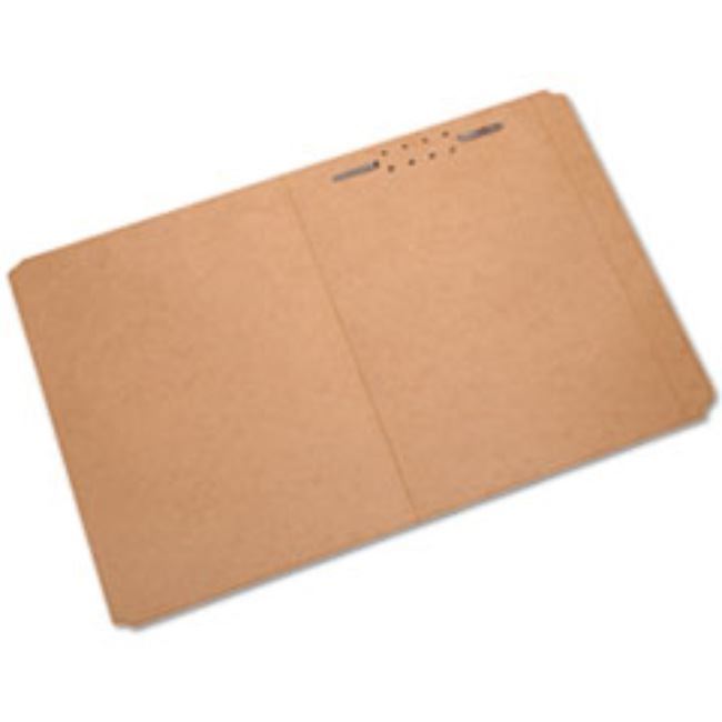 MEDIUM-DUTY FLDR, FASTENER, STRAIGHT CUT, LTR, BROWN, 100CT/BOX