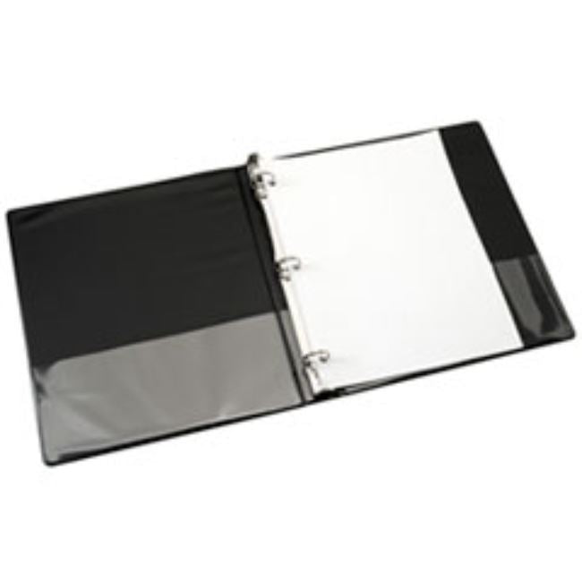 ROUND RING BINDER, NO OVERLAY, 11 X 8 1/2, 1" CAP., BK. (15 per pack)