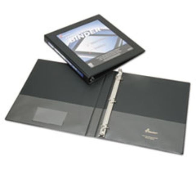 FRAMED SLANT-D RING VIEW BINDER, 1/2", BLACK (10 PACK)