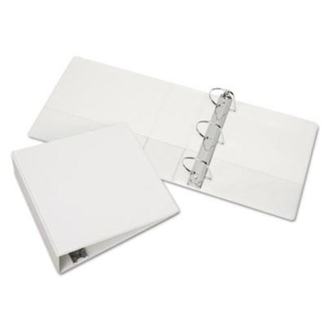 SLANT-D RING VIEW BINDER, 4" CAPACITY, WHITE (5 PACK)