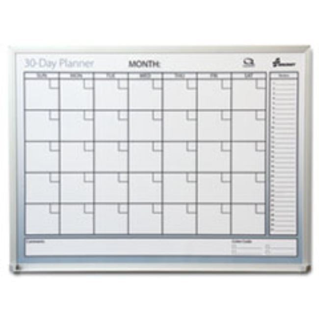 QUARTET 30-DAY WET ERASE PLANNER W/ALUMINUM FRAME, 24 X 36. (1 per pack)