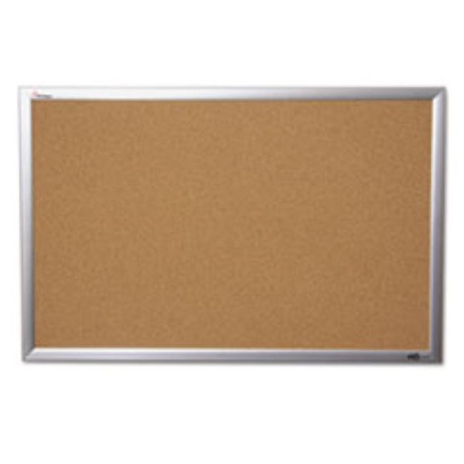 QUARTET CORK BOARD, 24 X 36, ANODIZED ALUMINUM FRAME, 1 EACH