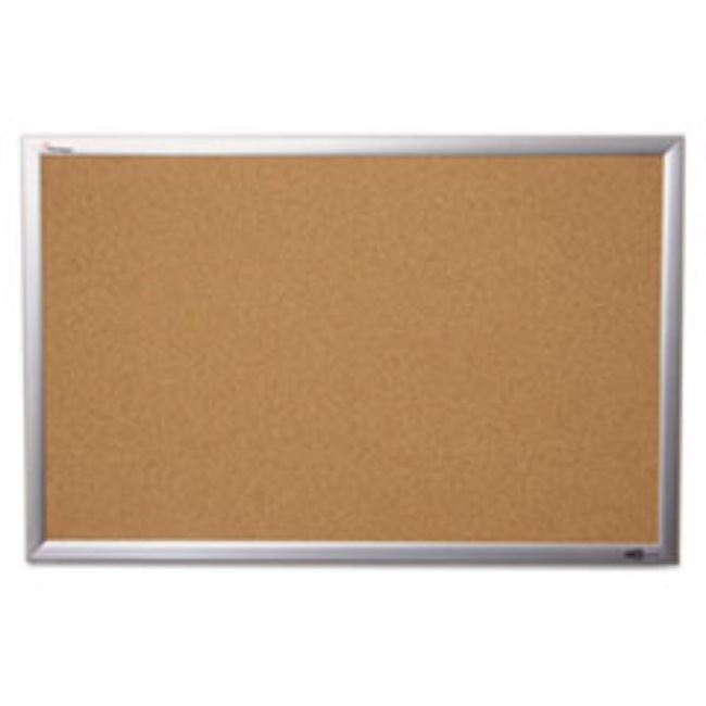 QUARTET CORK BOARD, 24 X 18, ANODIZED ALUMINUM FRAME (5 PER PACK)