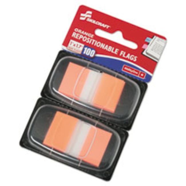 PAGE FLAGS, 1" X 1 3/4", ORANGE, 100/PACK. (15 packs)