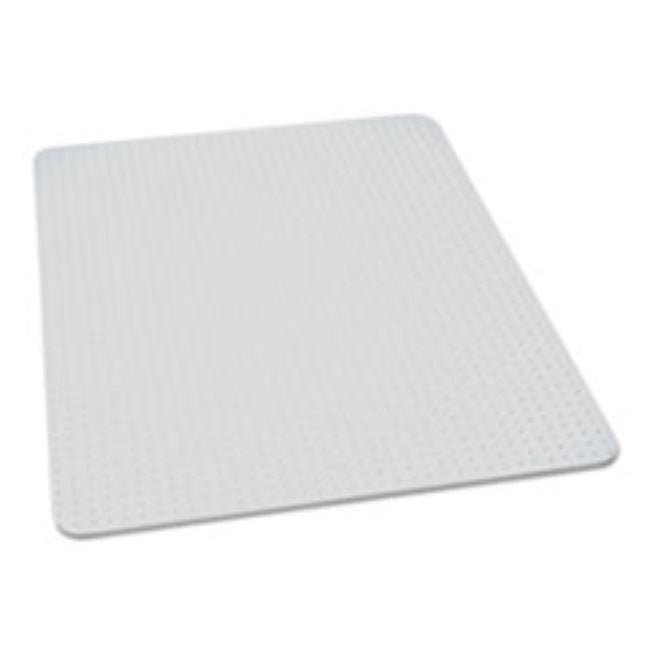 BIOBASED CHAIR MAT LOW TO MEDIUM PILE CARPET,60X60, NO LIP,CLEAR, 1 EACH