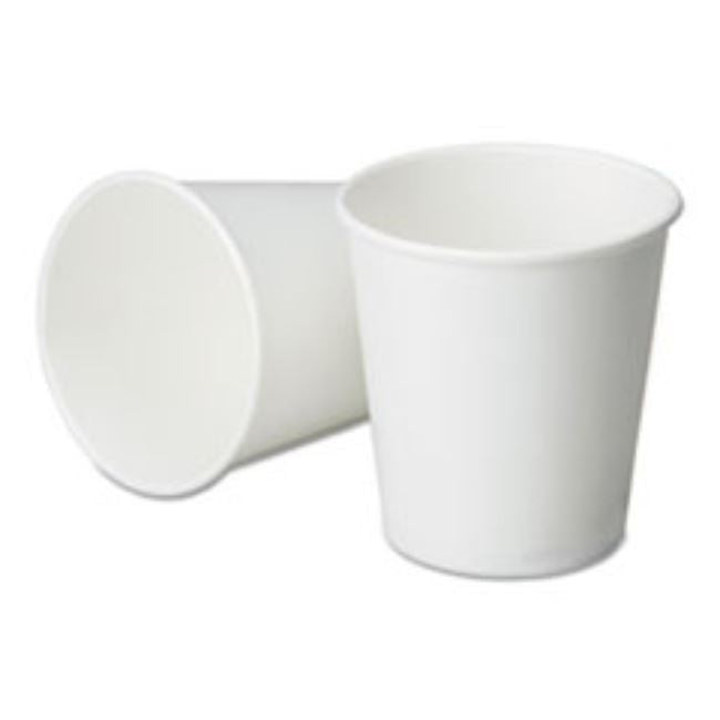 PAPER CUP, TYPE I, STYLE A, CLASS 3, WHITE 8OZ, 2000/BOX. (1 per pack)