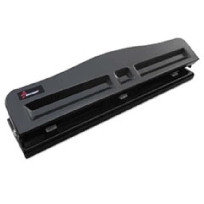 ADJUSTABLE LT-DUTY 3-HOLE PUNCH, 9/32" HOLES, 8 SHEET LIMIT, BLACK, (5 PER PACK)