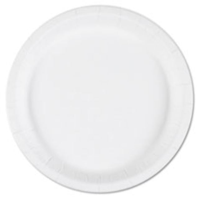 PAPER PLATES, 9" DIA, 3/4" DEEP, WHITE, 1000CT/BOX