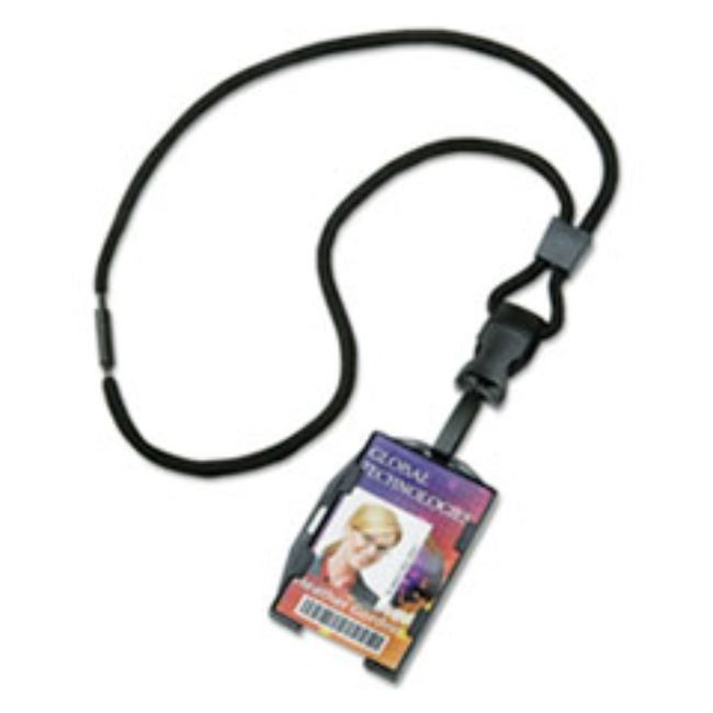 BREAKAWAY LANYARD, SIDE RELEASE BUCKLE, 36", NYLON, BLACK, 12CT/PACK