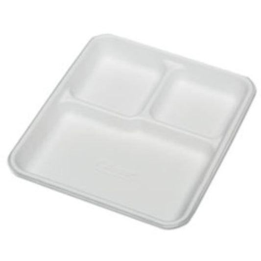 RECTANGULAR COMPARTMENT PLATES, WHITE,10X7/8X8, 500CT/PACK