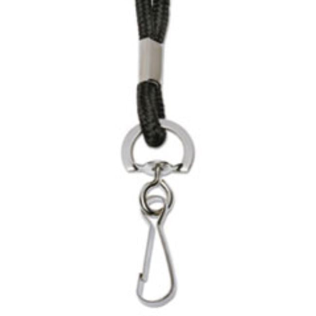 POLYESTER CORD LANYARD, 36", BLACK, (5 DOZEN PER PACK)