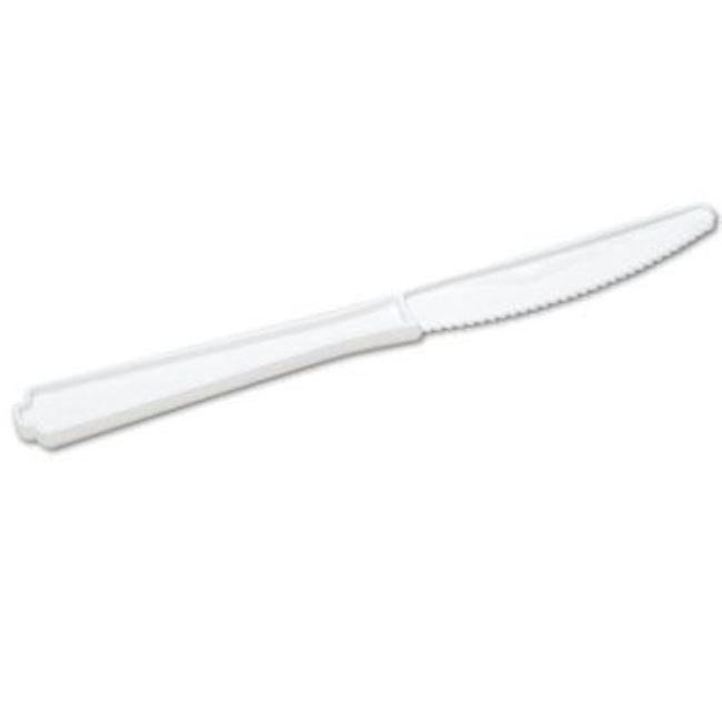 EATING UTENSILS Plastic Knife, White 2,000 Ct. Box (10 boxes per pack)