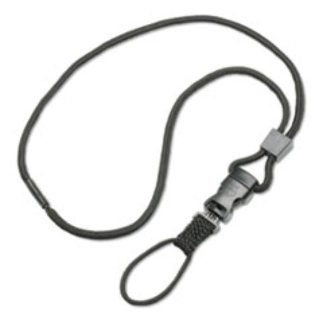 BREAKAWAY LANYARD, PLASTIC LOOP FASTENER, 36" LONG, BLACK, 12CT/PACK