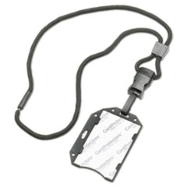 SMART CARD HOLDER WITH LANYARD, BLACK, 2 1/2" X 3 4/5", 12CT/PACK