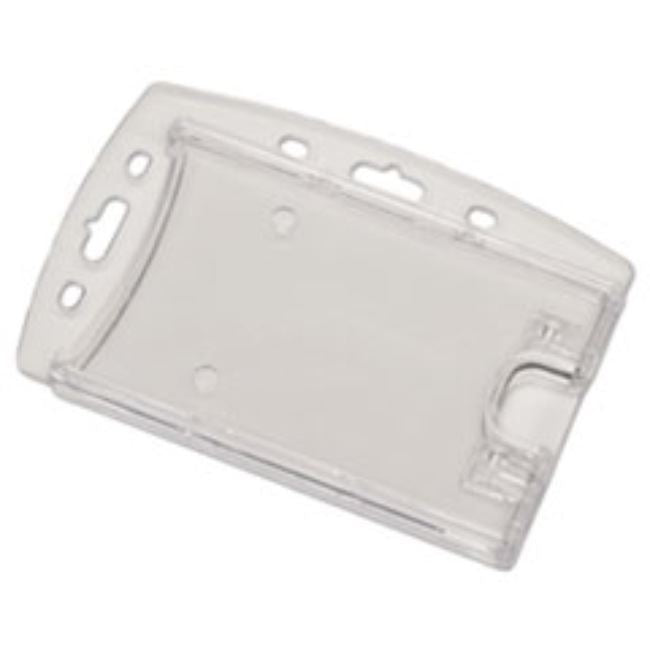 DUAL CARD ID HOLDER, HORIZONTAL/VERTICAL, 2 1/8"X3 3/8", (5 DOZEN PER PACK)