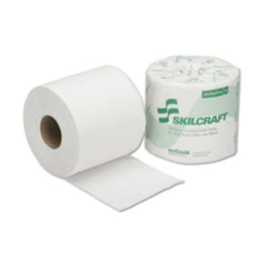 TOILET TISSUE, 2-PLY, WHITE, 4 X 3 3/4, 500/1 ROLL, 96 ROLL/PACK
