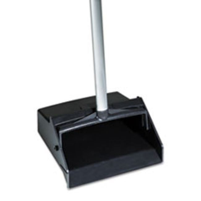 LOBBY DUSTPAN, 12 X 11 HOPPER, BLACK/SILVER (5 PER PACK)
