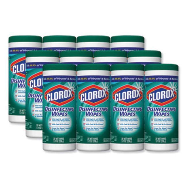 Disinfecting Wipes, 7 X 8, Fresh Scent, 35/Canister, 12/Carton