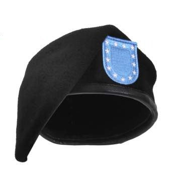 Rothco Inspection Ready Black Beret With Flash