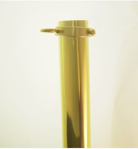  71G 7ft. X 1 in. Gold Aluminum Flagpole