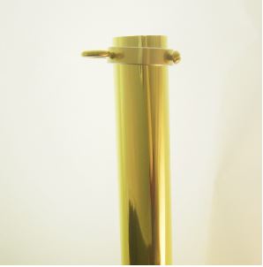 81G 8 ft. X1 in. Gold Aluminum Flagpole