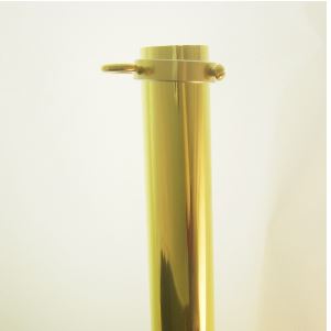 8 ft. X 1 1/4 in. Indoor Aluminum Flagpole with Gold Finish