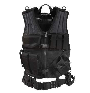 Rothco Cross Draw MOLLE Tactical Vest-Black