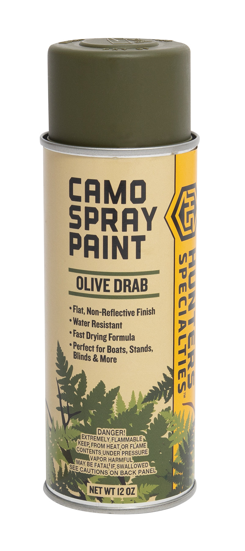 Camouflage Spray Paint 12oz - Olive Drab, (5 Per Pack)