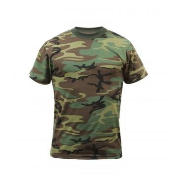 Rothco Camo T-Shirts-Woodland Camo
