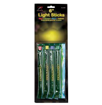 4-Pack 6'' Chemicals Lightsticks, (5 Per Pack)