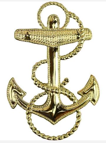 LARGE NAVY CAP DEVICE: MIDSHIPMAN 1-13/16"