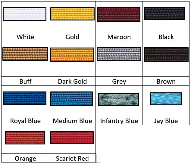 Shoulder Cord - Royal Blue, Box Braid w- Pin