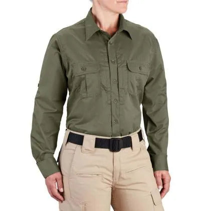Propper® Kinetic Women's Long Sleeve Shirt (Olive Green)