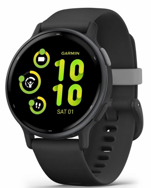 vívoactive® 5 Slate Aluminum Bezel with Black Case and Silicone Band