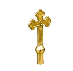 Brass Plated Church Cross Ornament