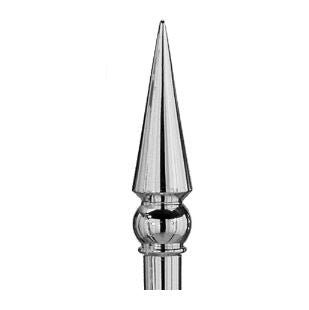 8 in. Round Spear Chrome Plated