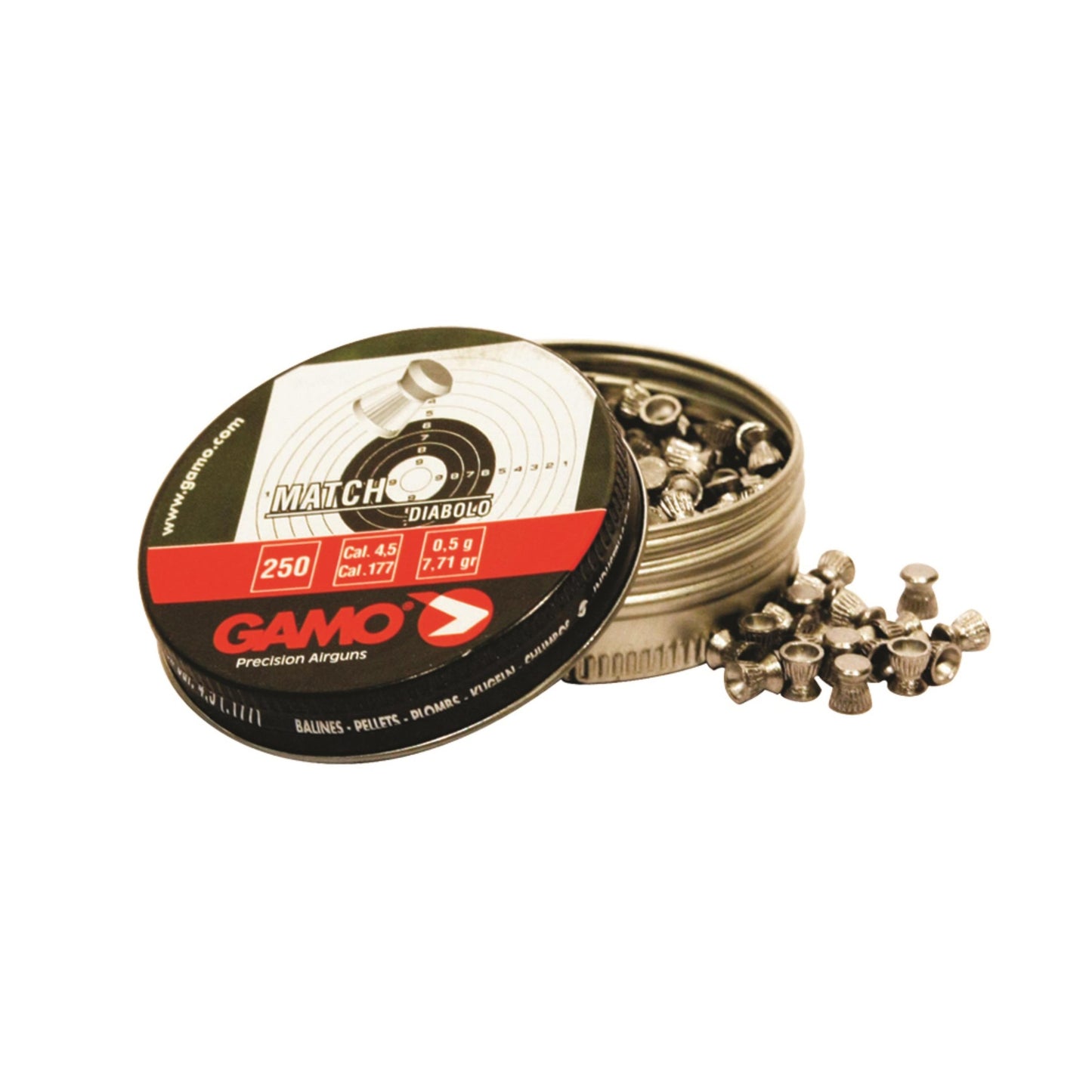 Gamo MATCH PELLETS (FLAT NOSE) .22 CAL. QTY OF 250 - BLISTER PK