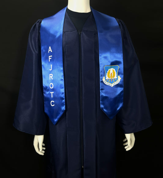 AFJROTC Blue Graduation Stole
