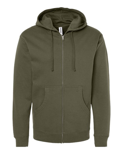 Unisex Midweight Full-Zip Hooded Sweatshirt