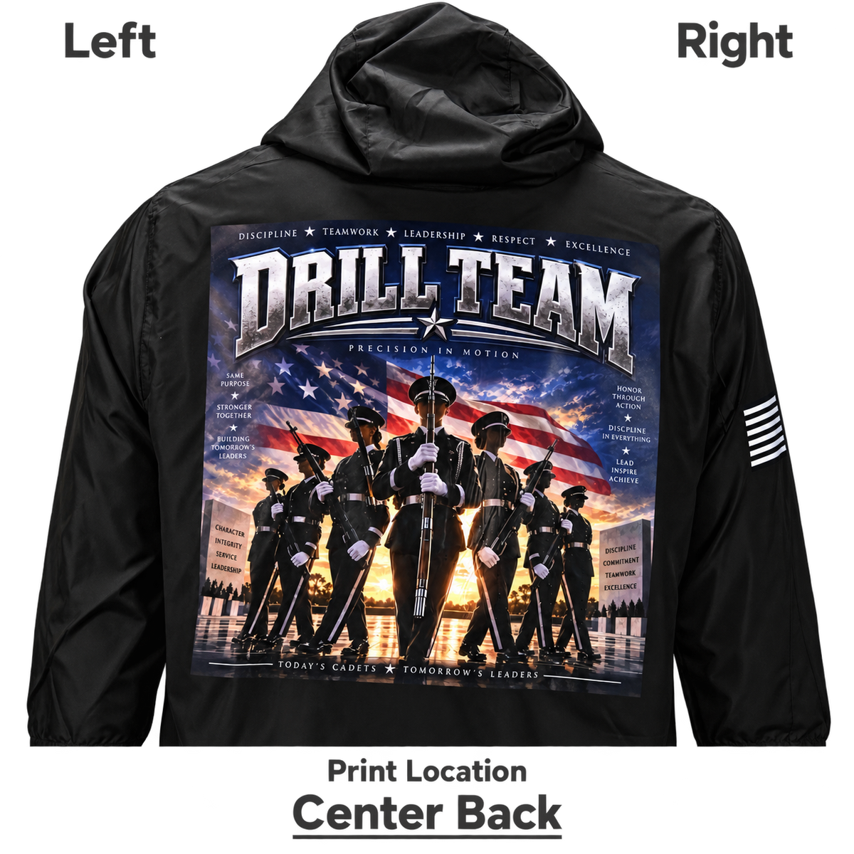 Unisex Lightweight Quarter-Zip Windbreaker Pullover Jacket W/ Shoulder Imprints