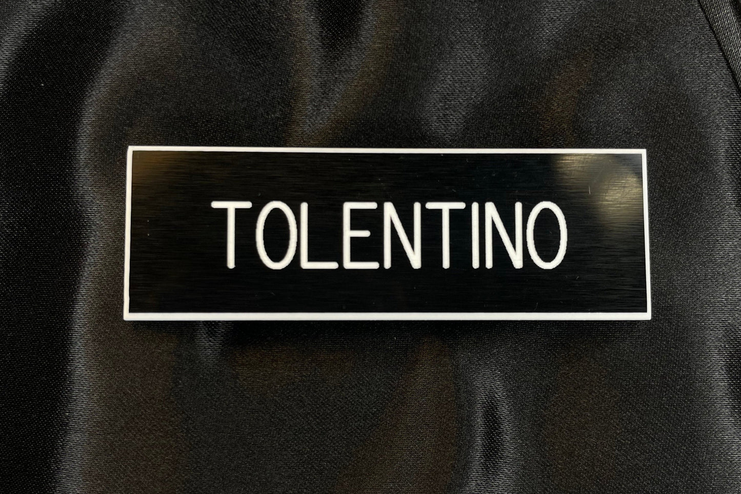 ARMY Black Nameplate Engraved - Smooth Finish (1" x 3")