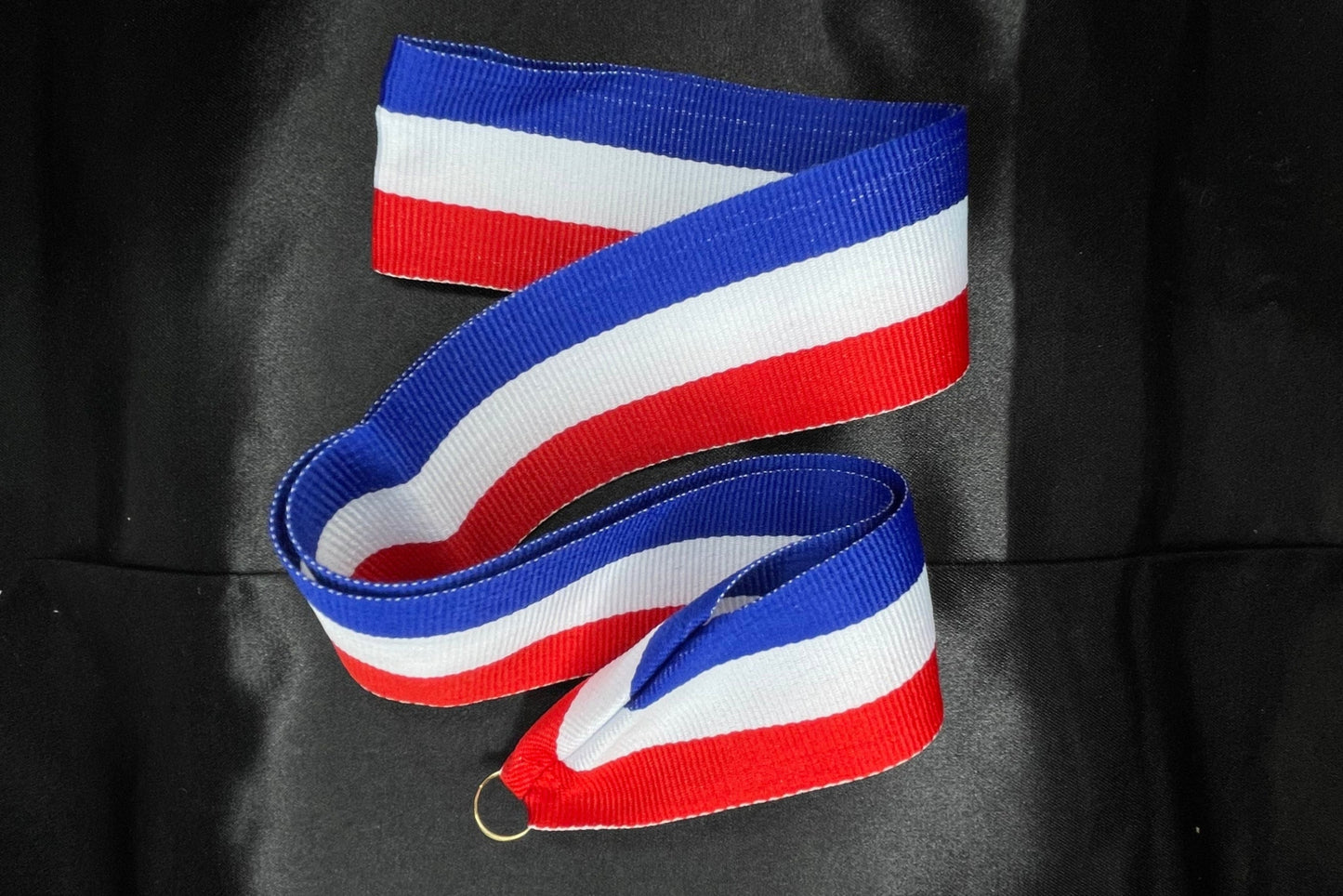 Red-White-Blue Neck Ribbon (Graduation)