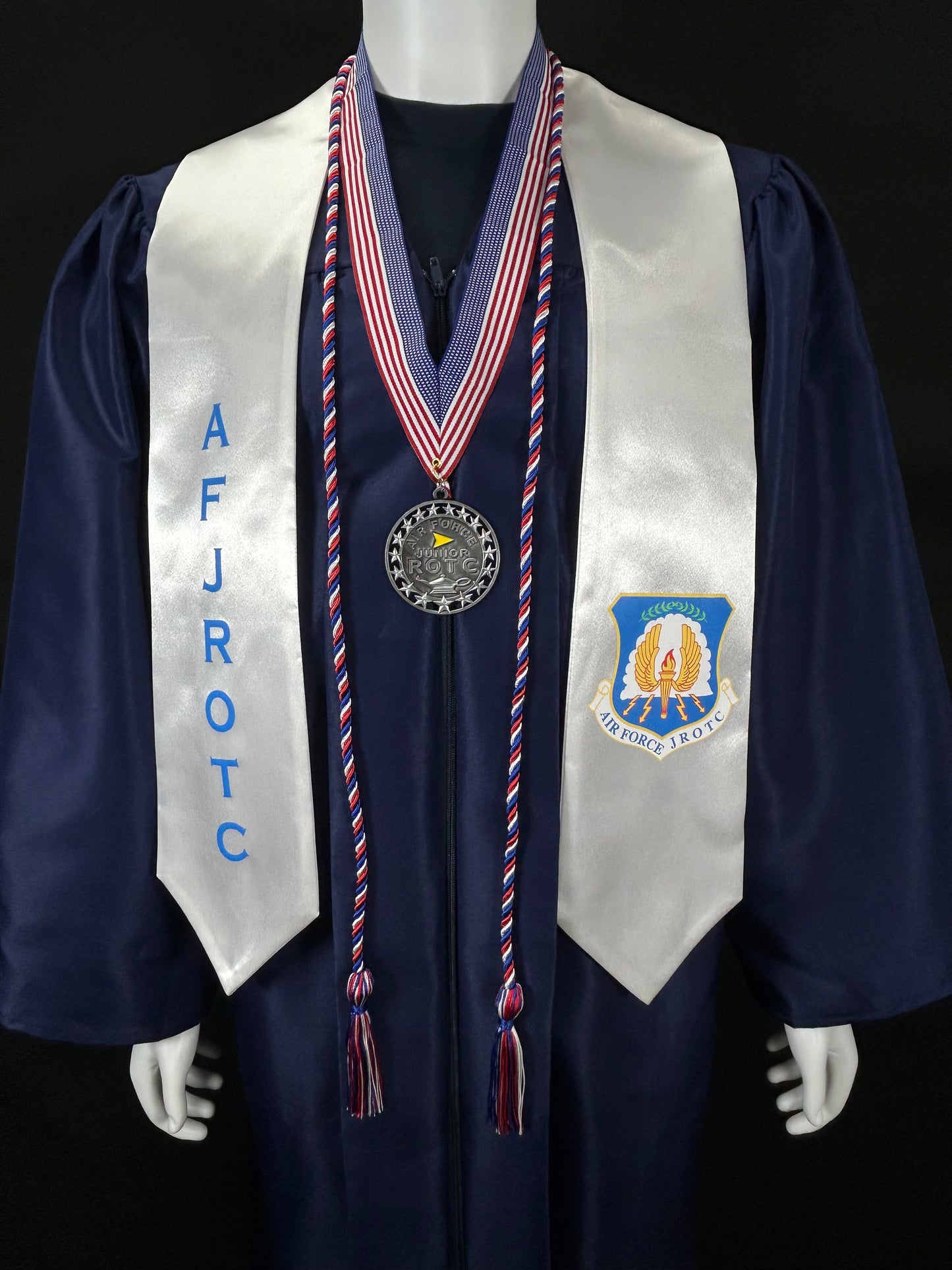 AIR FORCE JROTC Graduation Silver Medal Set (2.75 inches)
