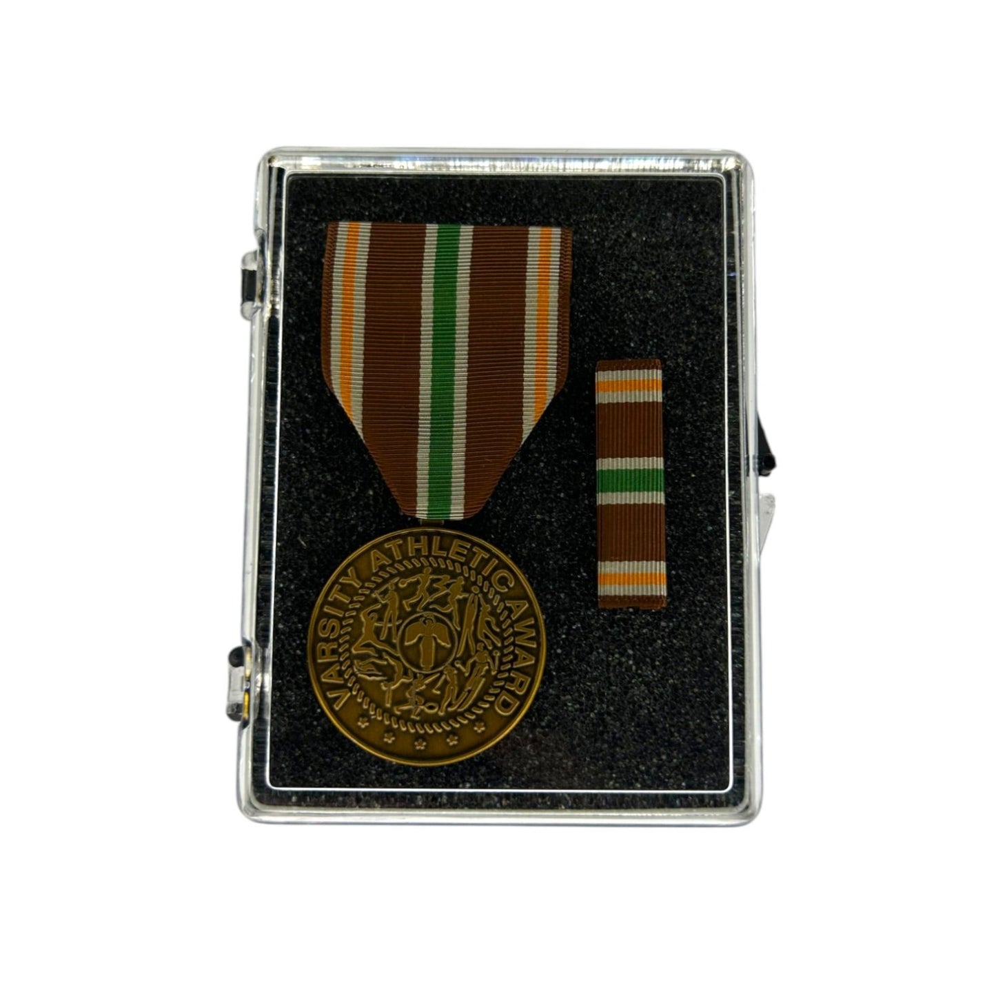 N-SERIES STOCK MEDAL SET -Varsity Athletic Award Medal, Ribbon & Drape Set (N-2-1)