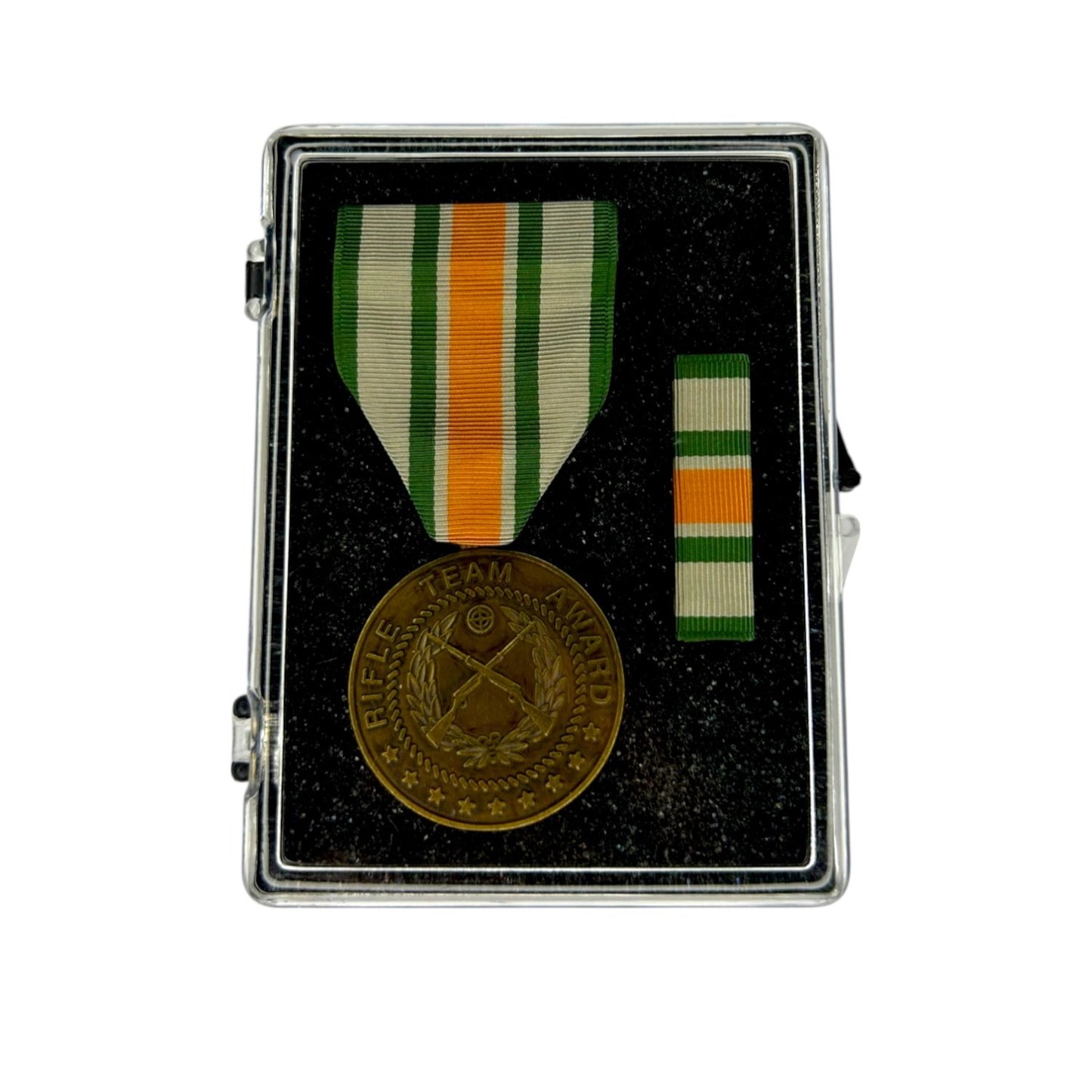 N-SERIES STOCK MEDAL SET -Rifle Team Award Medal, Ribbon & Drape Set (N-3-7)